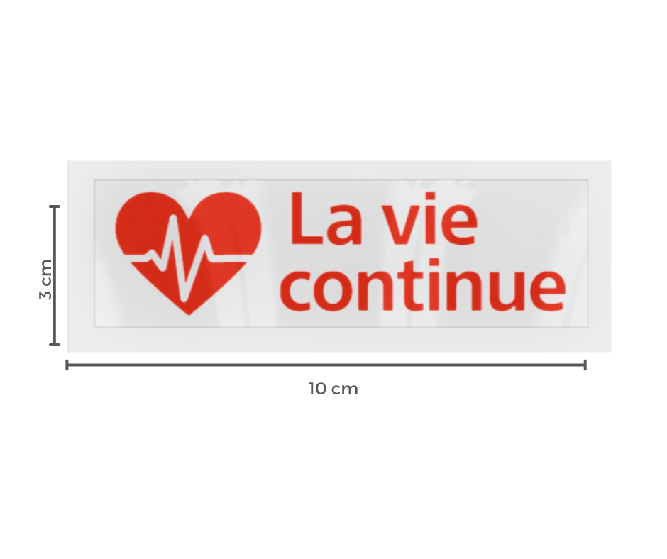 ❤️ Sticker transparent « La vie continue » (Précommande)